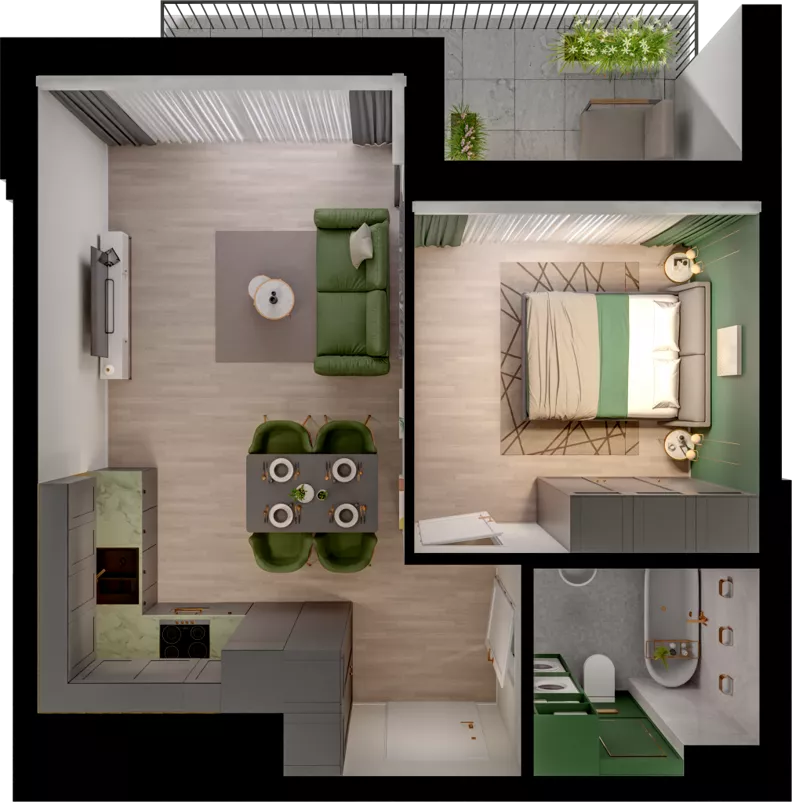 2 pokoje, mieszkanie 39,22 m², piętro 1, oferta nr CCW/S26/8, Centrum Chwarzno - Wiczlino , Gdynia, Chwarzno-Wiczlino, ul. Fregatowa