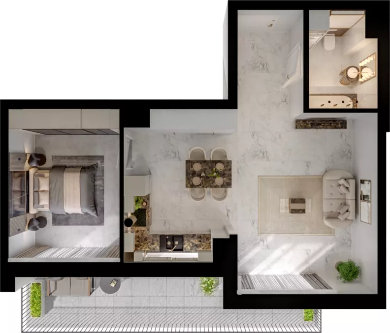 2 pokoje, mieszkanie 44,74 m², piętro 2, oferta nr CCW/S24/20, Centrum Chwarzno - Wiczlino , Gdynia, Chwarzno-Wiczlino, ul. Fregatowa