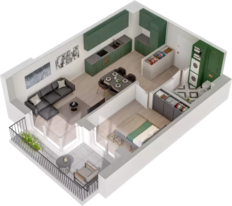 2 pokoje, mieszkanie 43,87 m², piętro 2, oferta nr CCW/S18/22, Centrum Chwarzno - Wiczlino , Gdynia, Chwarzno-Wiczlino, ul. Fregatowa