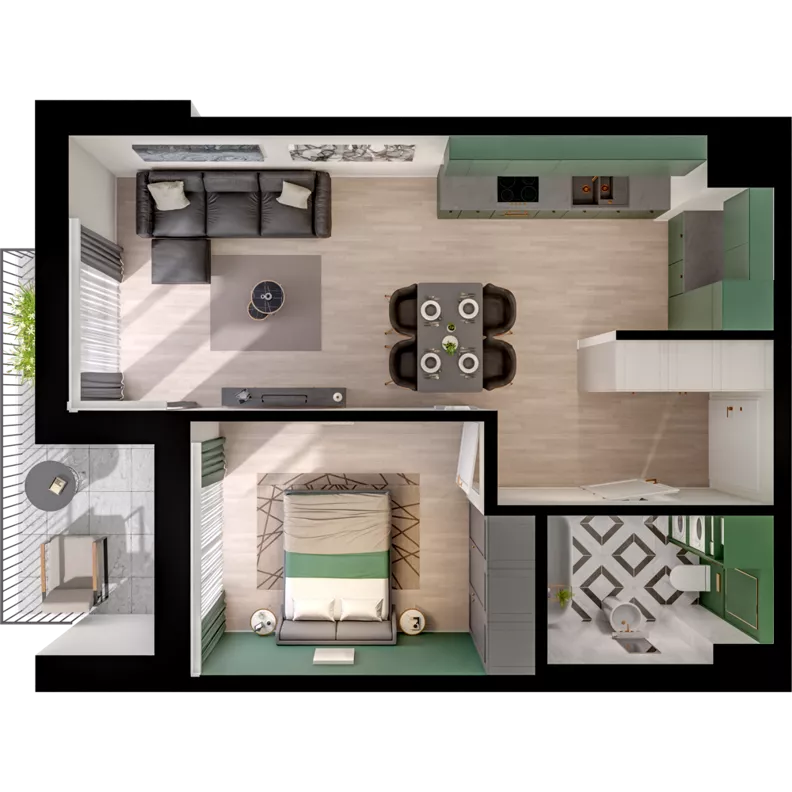 2 pokoje, mieszkanie 43,87 m², piętro 2, oferta nr CCW/S18/22, Centrum Chwarzno - Wiczlino , Gdynia, Chwarzno-Wiczlino, ul. Fregatowa
