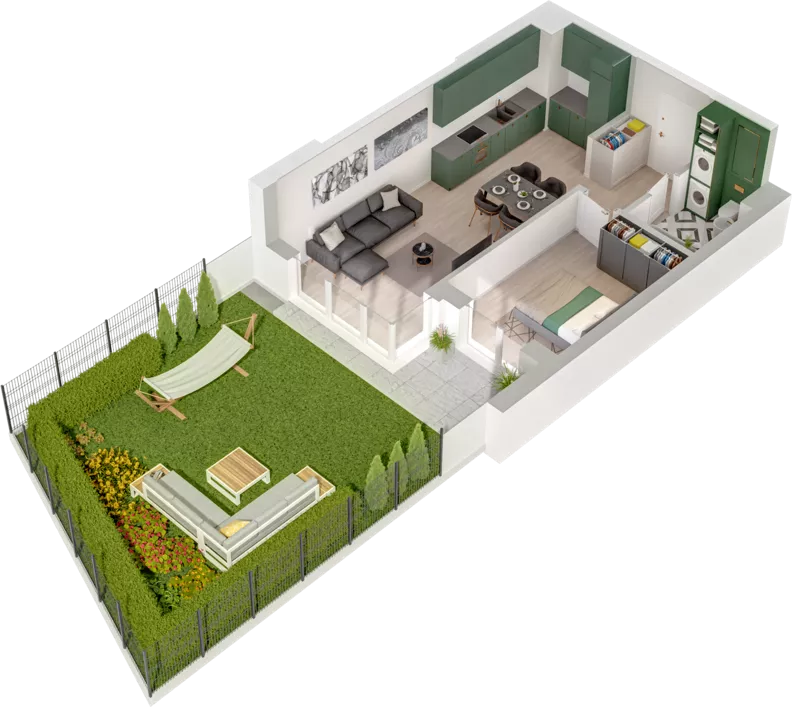 2 pokoje, mieszkanie 44,12 m², parter, oferta nr CCW/S20/4, Centrum Chwarzno - Wiczlino , Gdynia, Chwarzno-Wiczlino, ul. Fregatowa