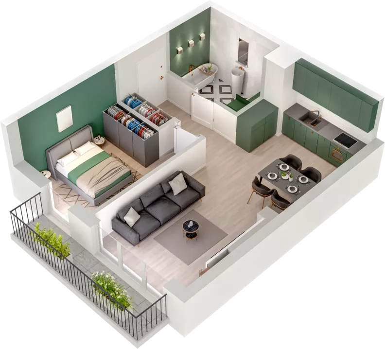 2 pokoje, mieszkanie 45,02 m², piętro 3, oferta nr CCW/S20/25, Centrum Chwarzno - Wiczlino , Gdynia, Chwarzno-Wiczlino, ul. Fregatowa
