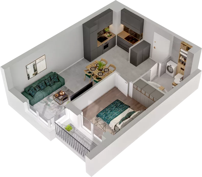 2 pokoje, mieszkanie 43,84 m², piętro 1, oferta nr CCW/S22/13, Centrum Chwarzno - Wiczlino , Gdynia, Chwarzno-Wiczlino, ul. Fregatowa
