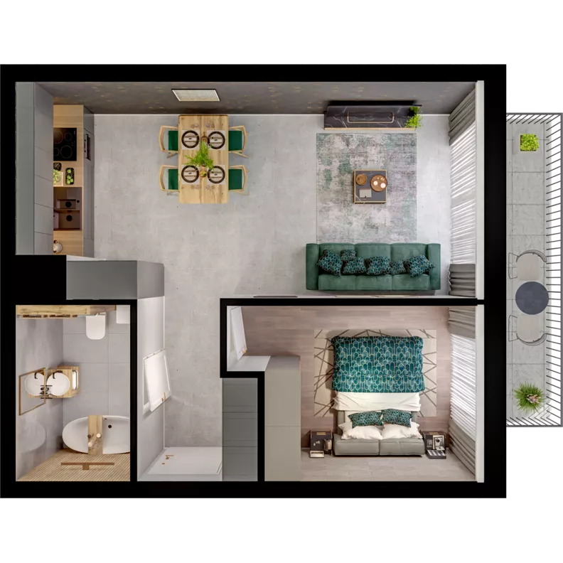 2 pokoje, mieszkanie 44,76 m², piętro 3, oferta nr CCW/S22/25, Centrum Chwarzno - Wiczlino , Gdynia, Chwarzno-Wiczlino, ul. Fregatowa