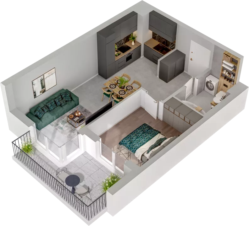 2 pokoje, mieszkanie 43,84 m², piętro 3, oferta nr CCW/S22/29, Centrum Chwarzno - Wiczlino , Gdynia, Chwarzno-Wiczlino, ul. Fregatowa