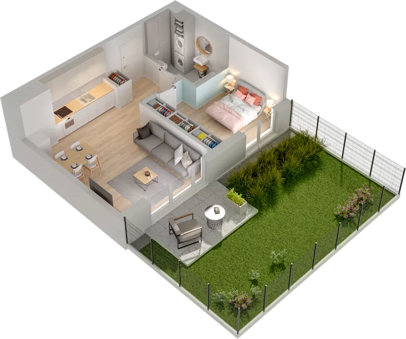 2 pokoje, mieszkanie 42,38 m², parter, oferta nr WW/B5/11, Welocity Wiczlino, Gdynia, Chwarzno-Wiczlino, ul. Jana Kazimierza