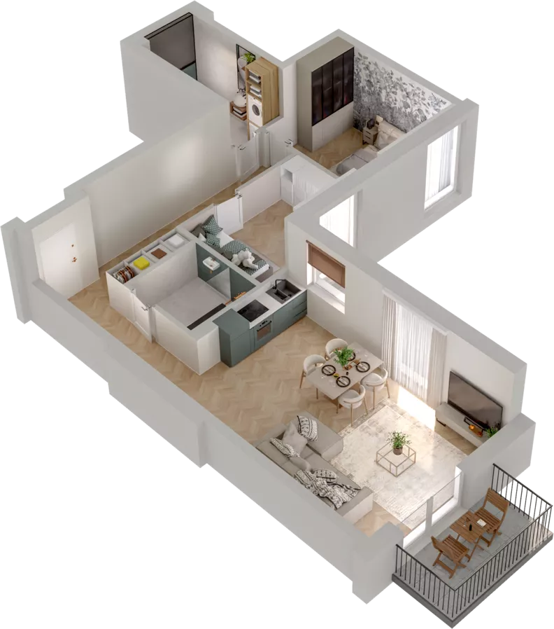 3 pokoje, mieszkanie 72,16 m², piętro 2, oferta nr WL/D33/15, Wiczlino Lyceum, Gdynia, Chwarzno-Wiczlino, Wiczlino, ul. Danusi 31