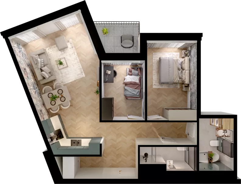 3 pokoje, mieszkanie 66,72 m², piętro 2, oferta nr WL/D33/25, Wiczlino Lyceum, Gdynia, Chwarzno-Wiczlino, Wiczlino, ul. Danusi 31