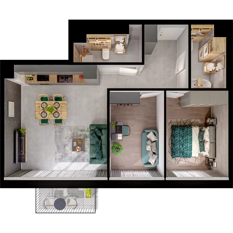 3 pokoje, mieszkanie 57,85 m², piętro 1, oferta nr WL/Z11/17, Wiczlino Lyceum, Gdynia, Chwarzno-Wiczlino, Wiczlino, ul. Danusi 31