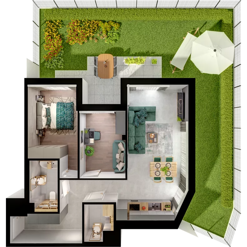 3 pokoje, mieszkanie 64,16 m², parter, oferta nr WL/Z13/5, Wiczlino Lyceum, Gdynia, Chwarzno-Wiczlino, Wiczlino, ul. Danusi 31