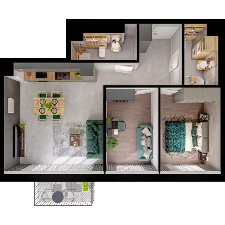 3 pokoje, mieszkanie 58,06 m², piętro 2, oferta nr WL/Z13/28, Wiczlino Lyceum, Gdynia, Chwarzno-Wiczlino, Wiczlino, ul. Danusi 31