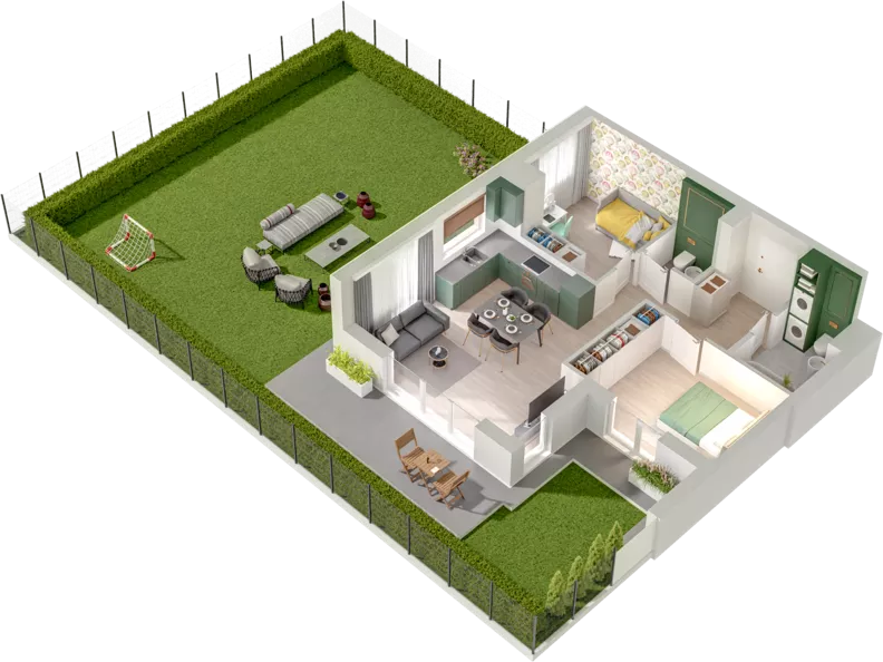 3 pokoje, mieszkanie 54,90 m², parter, oferta nr CCW/S26/5, Centrum Chwarzno - Wiczlino, Gdynia, Chwarzno-Wiczlino, ul. Fregatowa