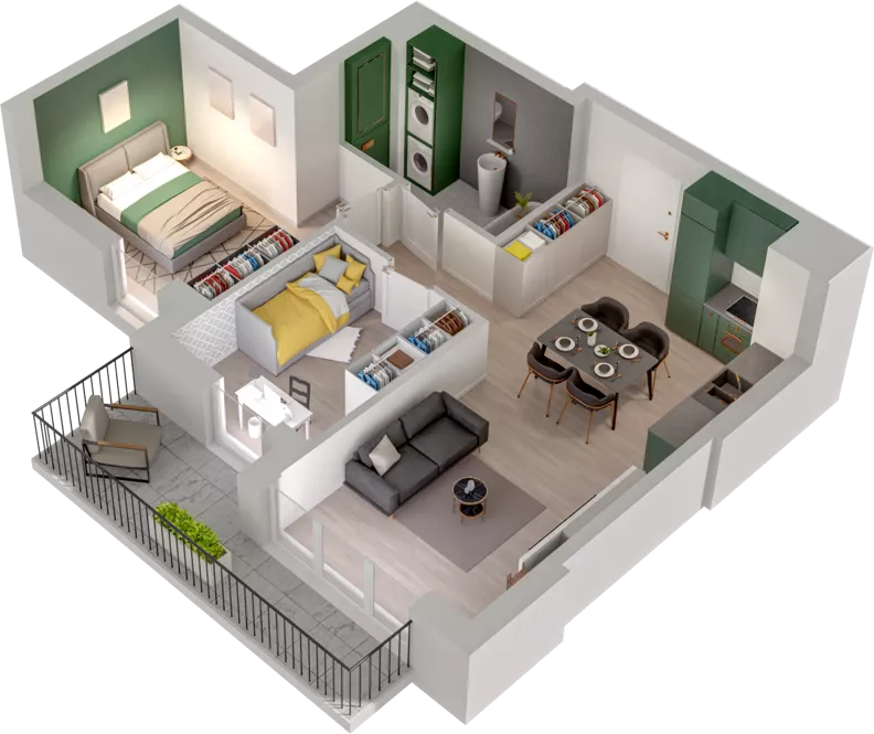 3 pokoje, mieszkanie 51,05 m², piętro 1, oferta nr CCW/S26/15, Centrum Chwarzno - Wiczlino , Gdynia, Chwarzno-Wiczlino, ul. Fregatowa