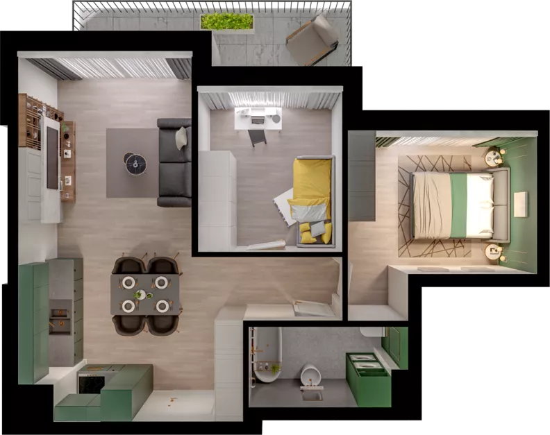 3 pokoje, mieszkanie 51,05 m², piętro 1, oferta nr CCW/S26/15, Centrum Chwarzno - Wiczlino , Gdynia, Chwarzno-Wiczlino, ul. Fregatowa