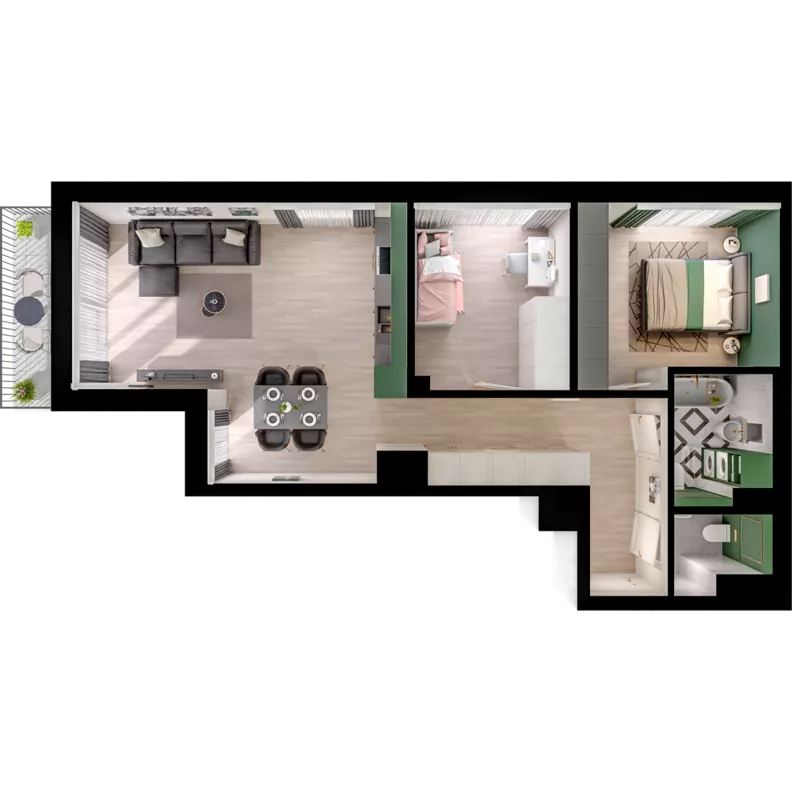 3 pokoje, mieszkanie 63,89 m², piętro 2, oferta nr CCW/S18/23, Centrum Chwarzno - Wiczlino , Gdynia, Chwarzno-Wiczlino, ul. Fregatowa