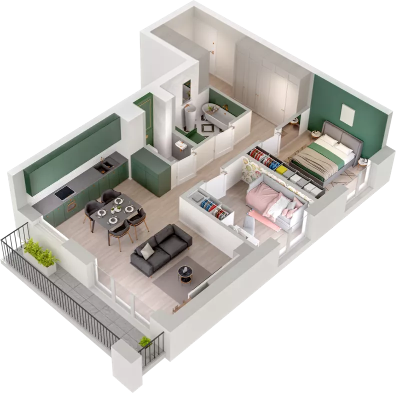 3 pokoje, mieszkanie 64,09 m², piętro 3, oferta nr CCW/S18/32, Centrum Chwarzno - Wiczlino , Gdynia, Chwarzno-Wiczlino, ul. Fregatowa