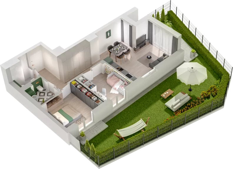 3 pokoje, mieszkanie 60,25 m², parter, oferta nr CCW/S20/6, Centrum Chwarzno - Wiczlino , Gdynia, Chwarzno-Wiczlino, ul. Fregatowa