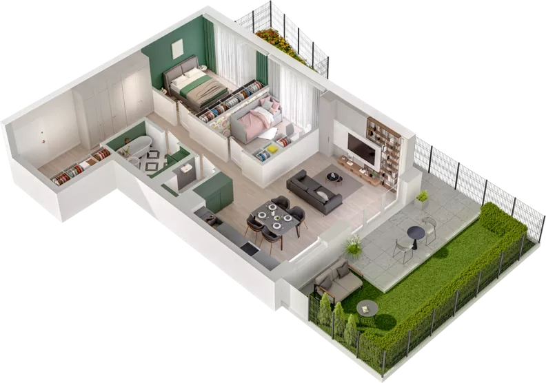 3 pokoje, mieszkanie 64,09 m², parter, oferta nr CCW/S20/7, Centrum Chwarzno - Wiczlino , Gdynia, Chwarzno-Wiczlino, ul. Fregatowa
