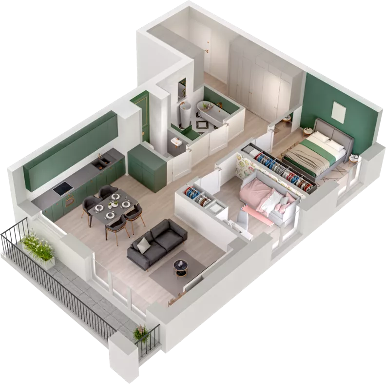 3 pokoje, mieszkanie 64,09 m², piętro 3, oferta nr CCW/S20/32, Centrum Chwarzno - Wiczlino , Gdynia, Chwarzno-Wiczlino, ul. Fregatowa