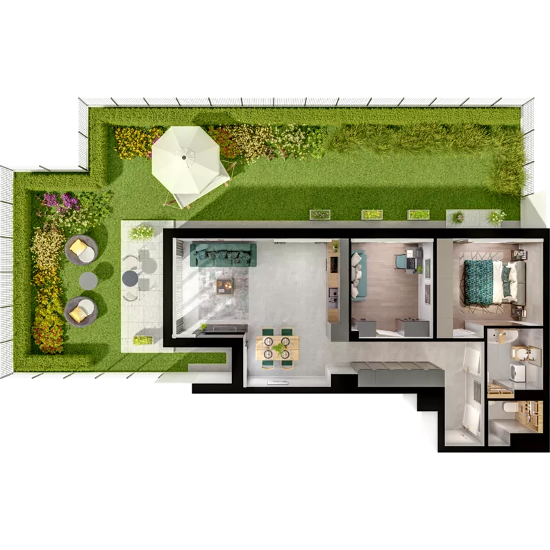 3 pokoje, mieszkanie 64,06 m², parter, oferta nr CCW/S22/2, Centrum Chwarzno - Wiczlino , Gdynia, Chwarzno-Wiczlino, ul. Fregatowa