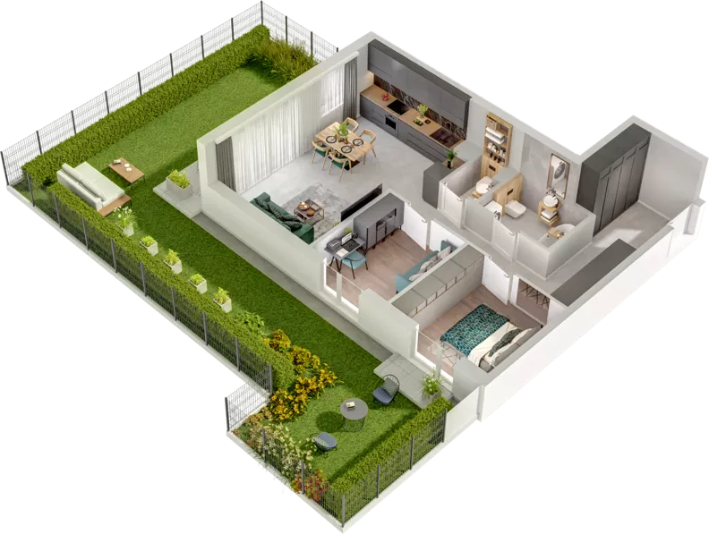 3 pokoje, mieszkanie 64,05 m², parter, oferta nr CCW/S22/3, Centrum Chwarzno - Wiczlino , Gdynia, Chwarzno-Wiczlino, ul. Fregatowa