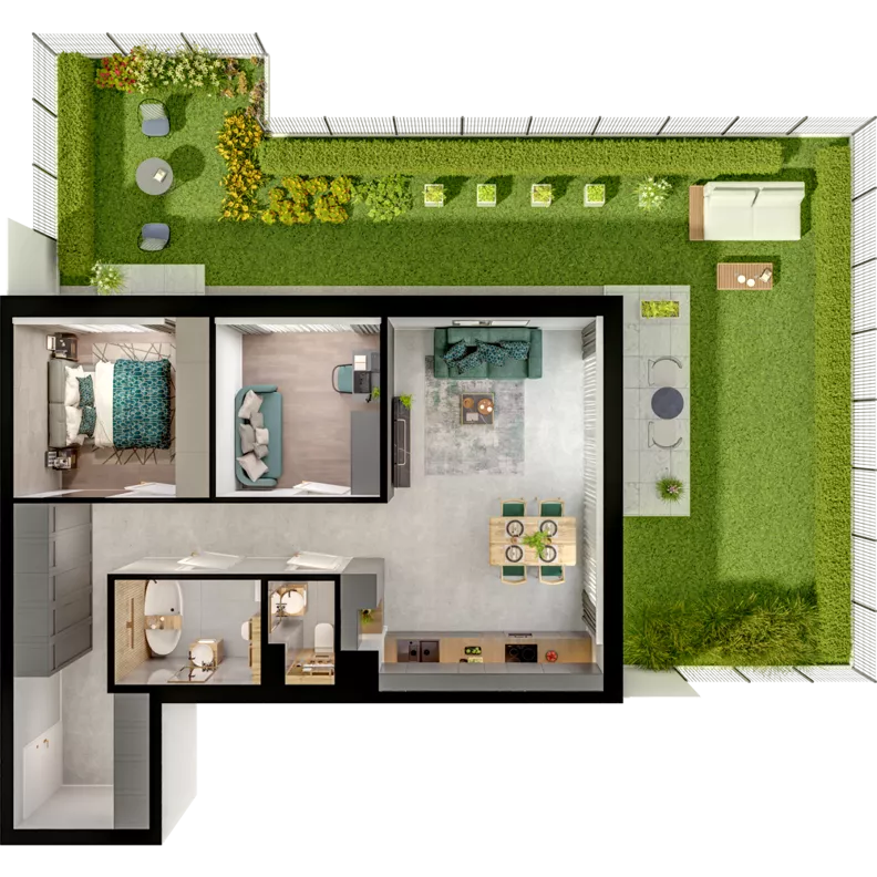 3 pokoje, mieszkanie 64,05 m², parter, oferta nr CCW/S22/3, Centrum Chwarzno - Wiczlino , Gdynia, Chwarzno-Wiczlino, ul. Fregatowa