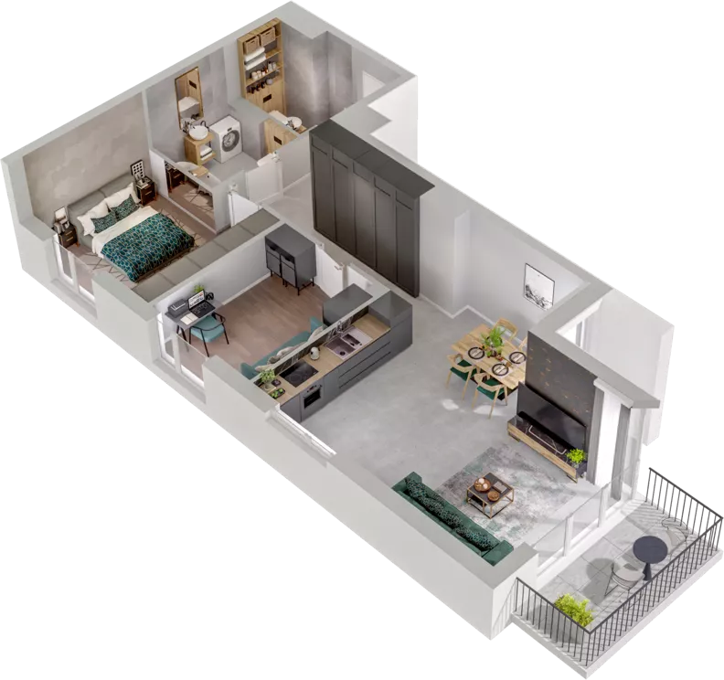 3 pokoje, mieszkanie 64,10 m², piętro 2, oferta nr CCW/S22/23, Centrum Chwarzno - Wiczlino , Gdynia, Chwarzno-Wiczlino, ul. Fregatowa