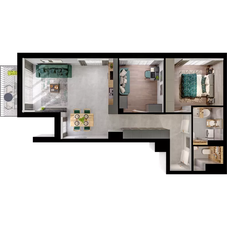 3 pokoje, mieszkanie 64,10 m², piętro 2, oferta nr CCW/S22/23, Centrum Chwarzno - Wiczlino , Gdynia, Chwarzno-Wiczlino, ul. Fregatowa