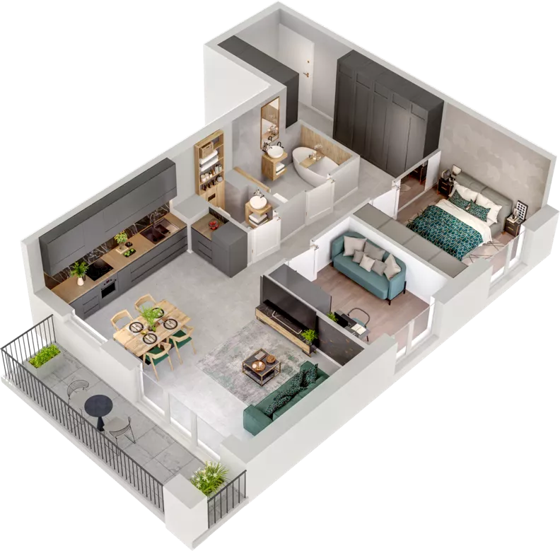 3 pokoje, mieszkanie 64,10 m², piętro 2, oferta nr CCW/S22/24, Centrum Chwarzno - Wiczlino , Gdynia, Chwarzno-Wiczlino, ul. Fregatowa