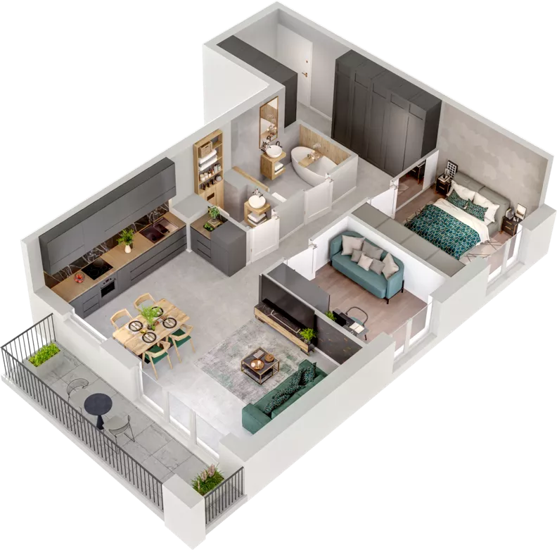 3 pokoje, mieszkanie 64,10 m², piętro 3, oferta nr CCW/S22/32, Centrum Chwarzno - Wiczlino , Gdynia, Chwarzno-Wiczlino, ul. Fregatowa
