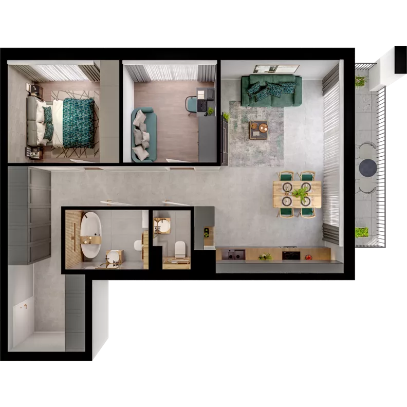 3 pokoje, mieszkanie 64,10 m², piętro 3, oferta nr CCW/S22/32, Centrum Chwarzno - Wiczlino , Gdynia, Chwarzno-Wiczlino, ul. Fregatowa