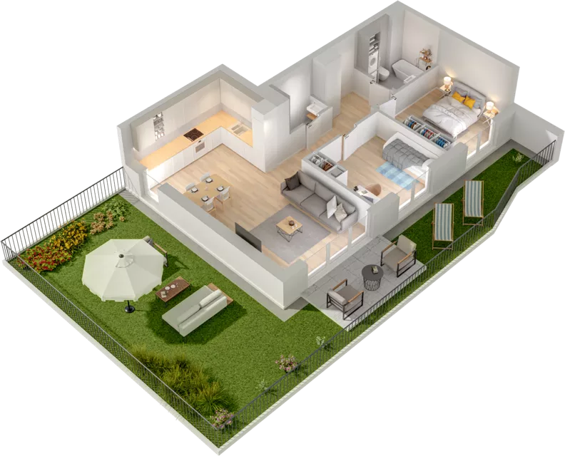 3 pokoje, mieszkanie 64,71 m², parter, oferta nr WW/B4/1, Welocity Wiczlino, Gdynia, Chwarzno-Wiczlino, ul. Jana Kazimierza
