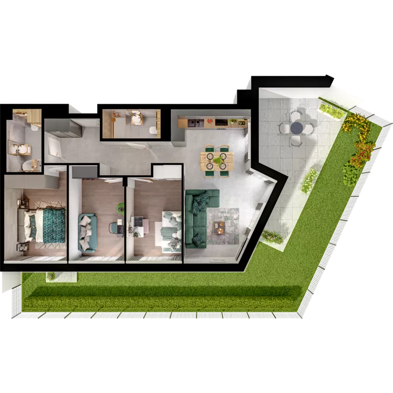 4 pokoje, mieszkanie 70,81 m², parter, oferta nr WL/Z11/6, Wiczlino Lyceum, Gdynia, Chwarzno-Wiczlino, Wiczlino, ul. Danusi 31
