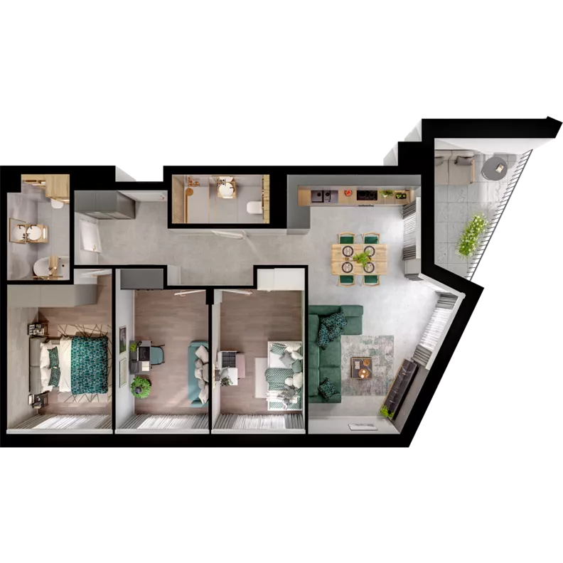 4 pokoje, mieszkanie 70,99 m², piętro 1, oferta nr WL/Z11/15, Wiczlino Lyceum, Gdynia, Chwarzno-Wiczlino, Wiczlino, ul. Danusi 31