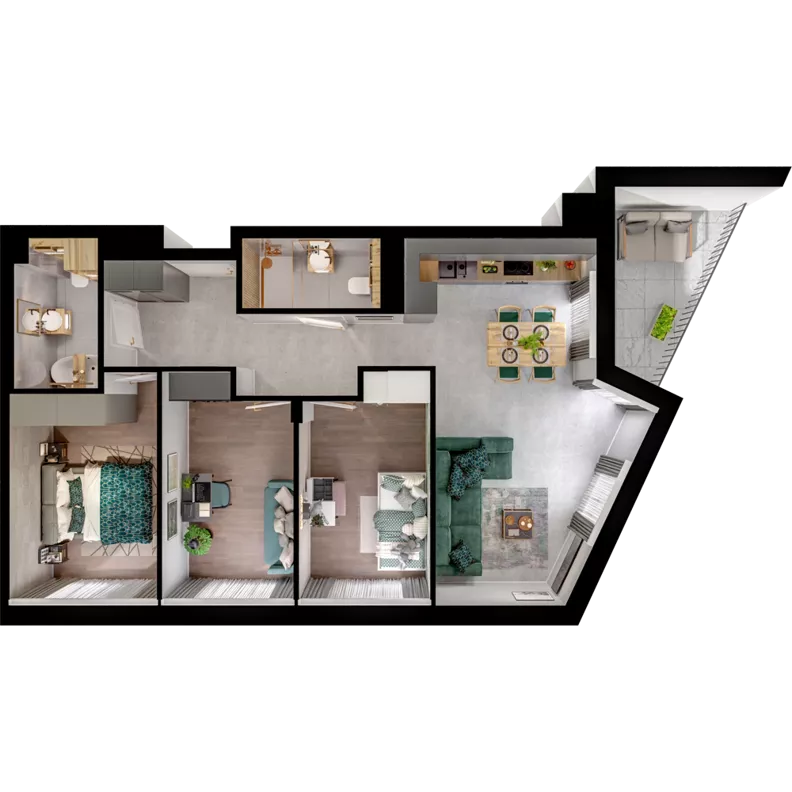 4 pokoje, mieszkanie 70,75 m², piętro 2, oferta nr WL/Z11/26, Wiczlino Lyceum, Gdynia, Chwarzno-Wiczlino, Wiczlino, ul. Danusi 31