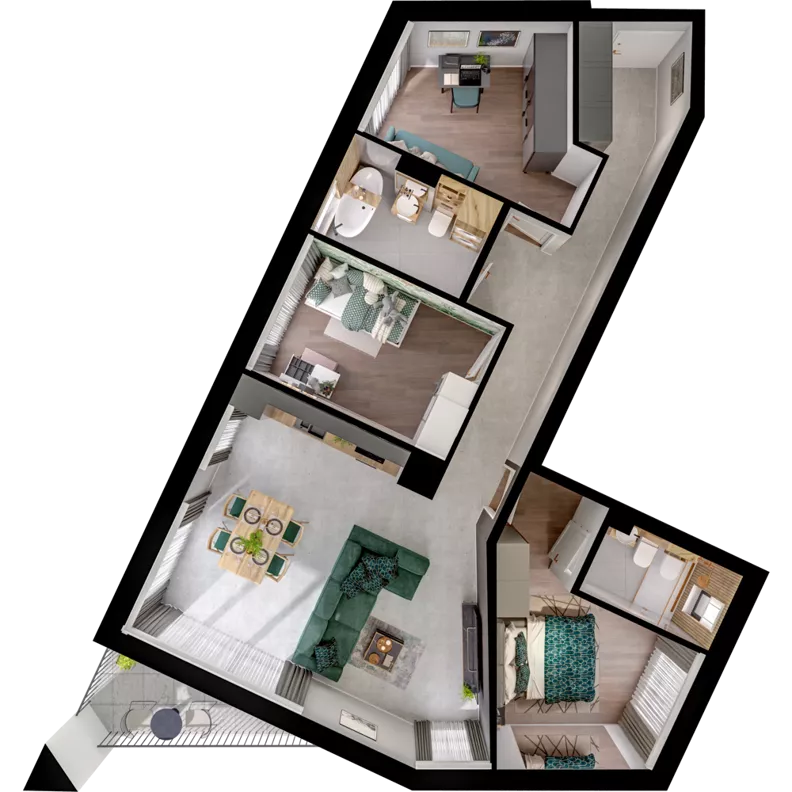 4 pokoje, mieszkanie 78,79 m², piętro 2, oferta nr WL/Z11/30, Wiczlino Lyceum, Gdynia, Chwarzno-Wiczlino, Wiczlino, ul. Danusi 31