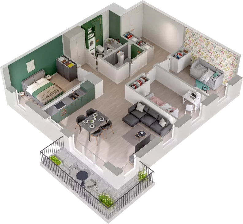 4 pokoje, mieszkanie 74,84 m², piętro 1, oferta nr CCW/S18/12, Centrum Chwarzno - Wiczlino , Gdynia, Chwarzno-Wiczlino, ul. Fregatowa