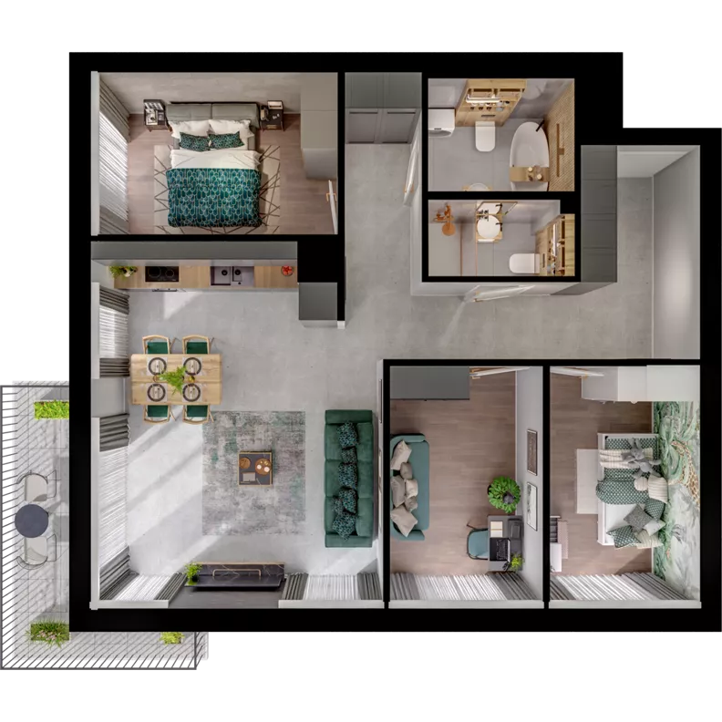4 pokoje, mieszkanie 74,14 m², piętro 3, oferta nr CCW/S22/28, Centrum Chwarzno - Wiczlino , Gdynia, Chwarzno-Wiczlino, ul. Fregatowa
