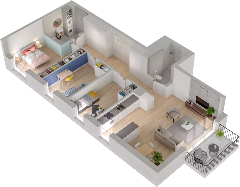 4 pokoje, mieszkanie 82,78 m², piętro 1, oferta nr WW/B4/16, Welocity Wiczlino, Gdynia, Chwarzno-Wiczlino, ul. Jana Kazimierza
