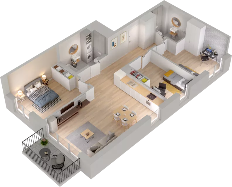 4 pokoje, mieszkanie 80,06 m², piętro 2, oferta nr WW/B4/37, Welocity Wiczlino, Gdynia, Chwarzno-Wiczlino, ul. Jana Kazimierza