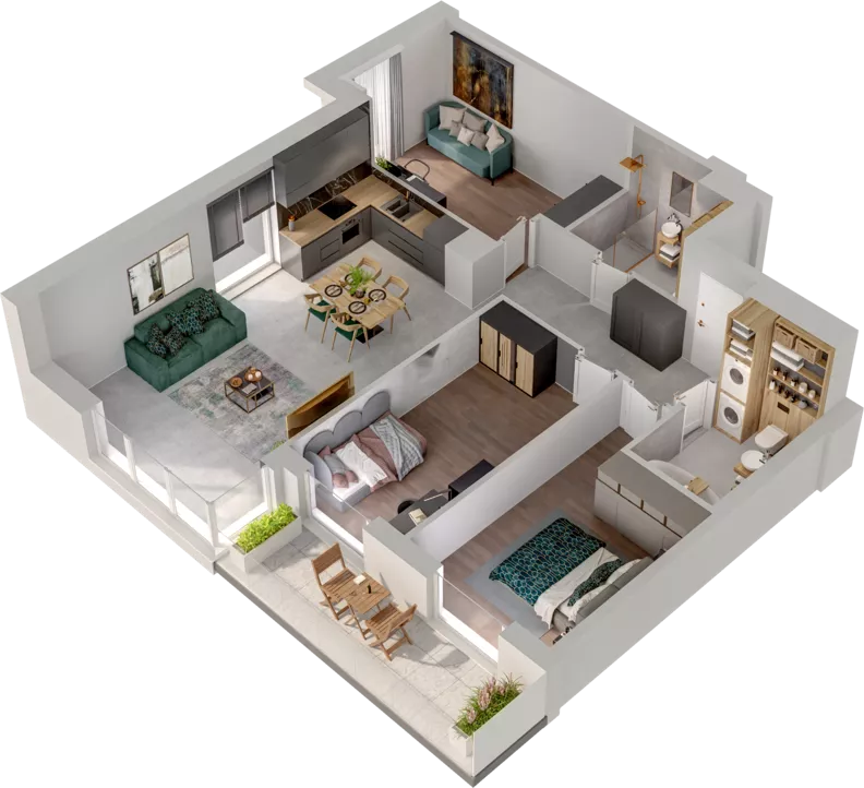 4 pokoje, mieszkanie 84,75 m², piętro 2, oferta nr WO/P31/31, Wiszące Ogrody, Gdańsk, Jasień, Kiełpinek, ul. Przytulna