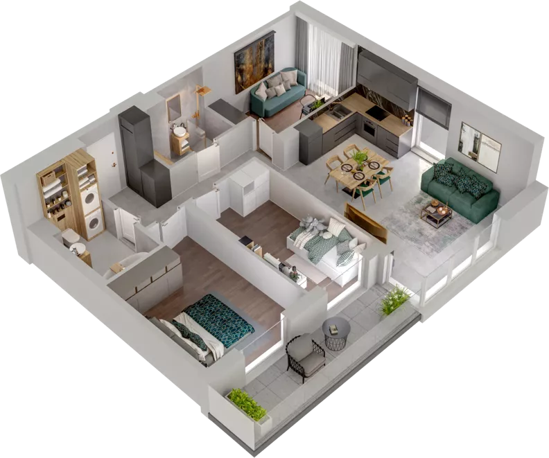 4 pokoje, mieszkanie 71,18 m², parter, oferta nr WO/P31/4, Wiszące Ogrody, Gdańsk, Jasień, Kiełpinek, ul. Przytulna
