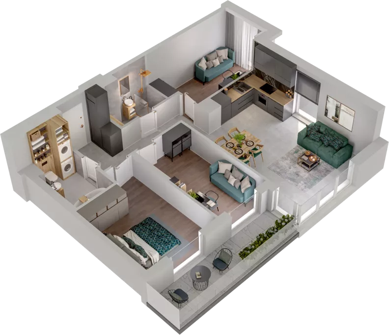 4 pokoje, mieszkanie 72,88 m², piętro 1, oferta nr WO/P31/21, Wiszące Ogrody, Gdańsk, Jasień, Kiełpinek, ul. Przytulna