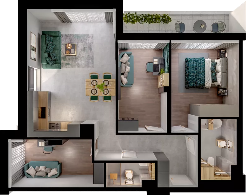 4 pokoje, mieszkanie 72,88 m², piętro 1, oferta nr WO/P31/21, Wiszące Ogrody, Gdańsk, Jasień, Kiełpinek, ul. Przytulna