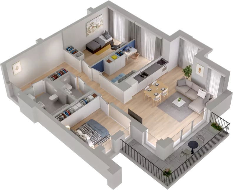 4 pokoje, mieszkanie 80,32 m², piętro 1, oferta nr WO/P1/9, Wiszące Ogrody, Gdańsk, Jasień, Kiełpinek, ul. Przytulna