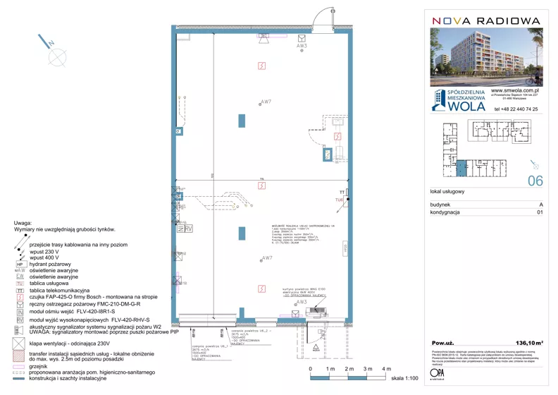 Lokal użytkowy 136,10 m², oferta nr U6, NOVA RADIOWA - lokale użytkowe, Warszawa, Bemowo, Bemowo-Lotnisko, ul. Wrocławska róg Radiowej
