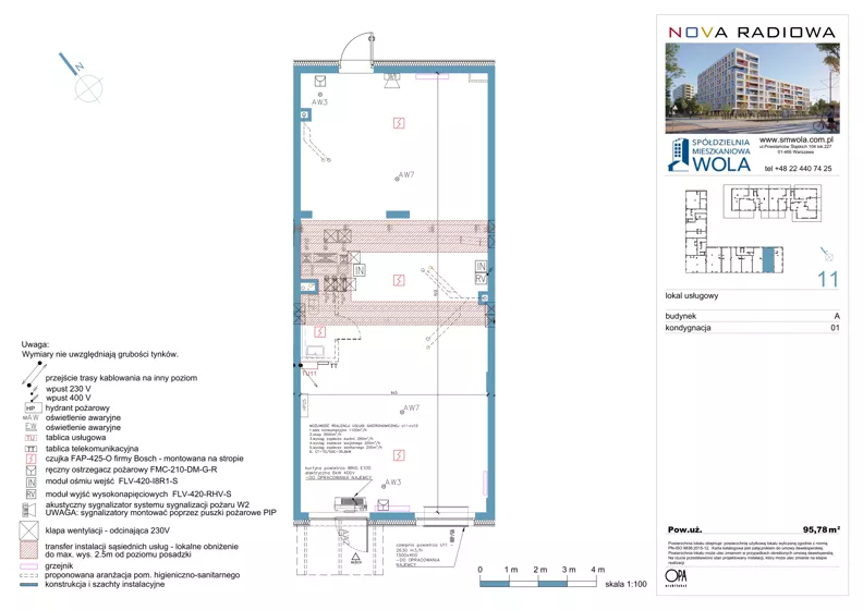 Lokal użytkowy 95,78 m², oferta nr U11, NOVA RADIOWA - lokale użytkowe, Warszawa, Bemowo, Bemowo-Lotnisko, ul. Wrocławska róg Radiowej