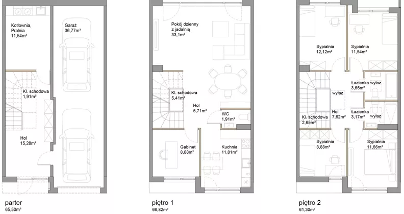 Dom 193,62 m², oferta nr 29A/1, Malachitowe Wzgórza etap III, Gdańsk, Kokoszki, ul. Malachitowa