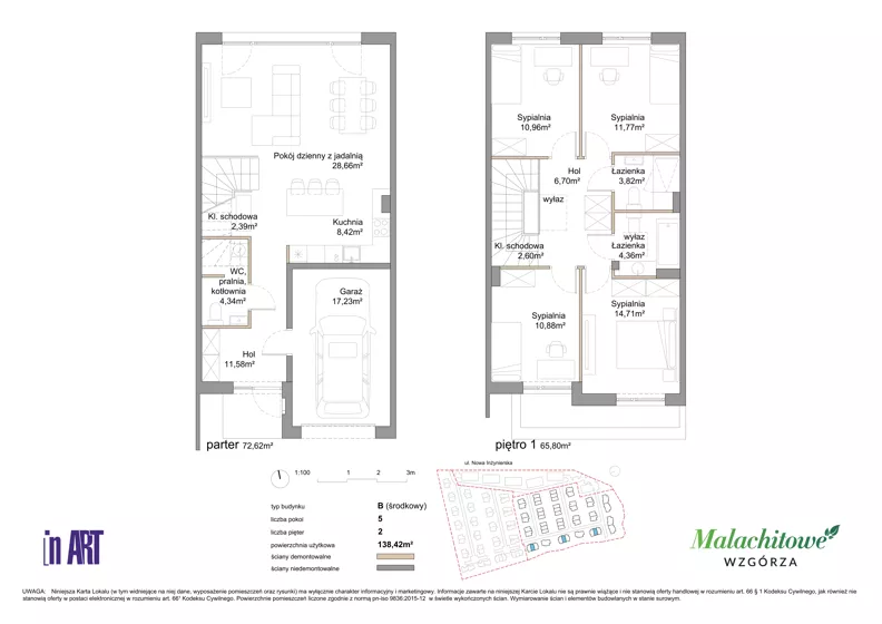 Dom 138,42 m², oferta nr 35A1, Malachitowe Wzgórza etap IV, Gdańsk, Kokoszki, ul. Malachitowa