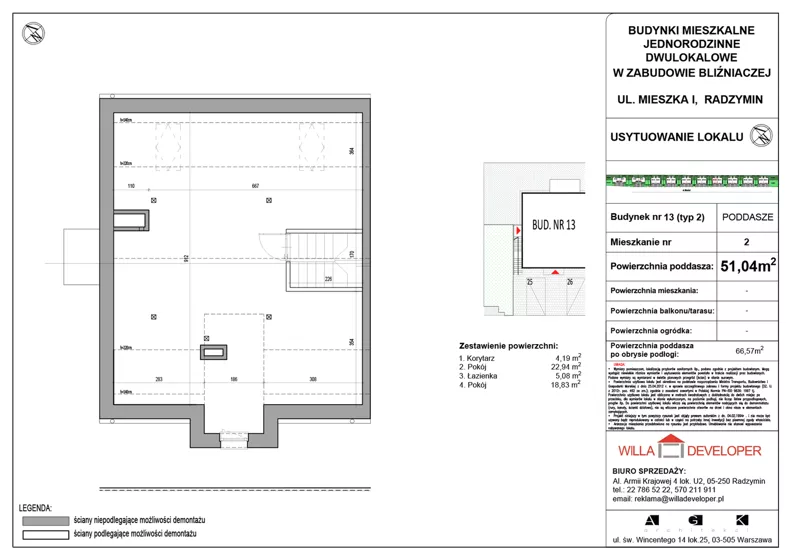 3 pokoje, mieszkanie 68,11 m², piętro 1, oferta nr 31_2, Osiedle Mieszka I, Radzymin, ul. Mieszka I